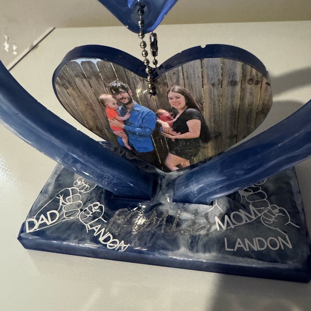 Custom made Heart Shaped picture frame